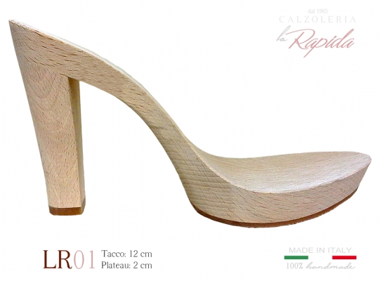 Zoccoli in legno da donna tacco a spillo 12 cm