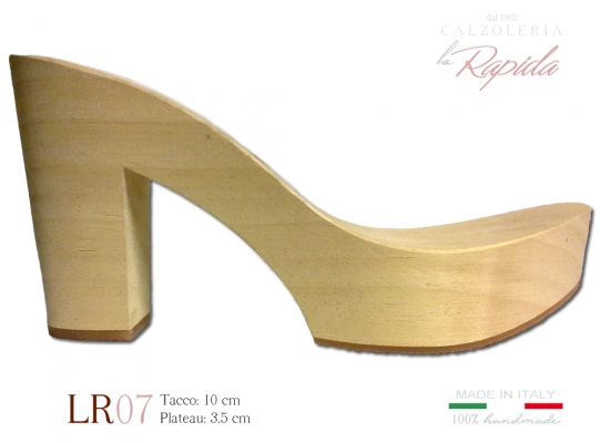Zoccoli in legno da donna tacco 10 cm