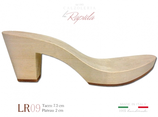 Zoccoli in legno da donna tacco 7 cm