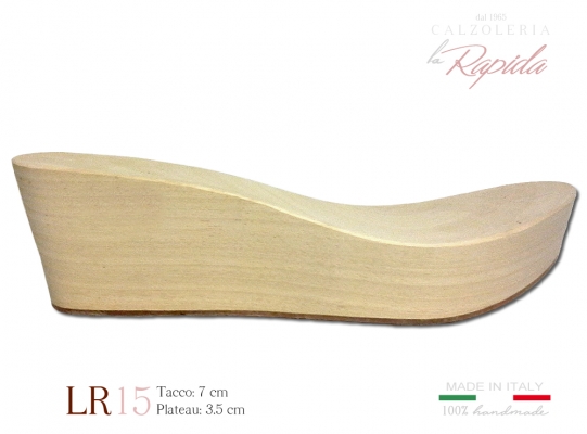 Zeppa in legno da donna tacco 7 cm