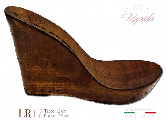 Zeppa in legno da donna 12 cm