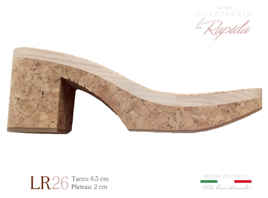 Zoccoli in Sughero tacco 6 e 8 cm