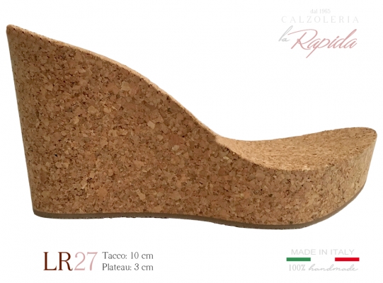Zeppa in Sughero Tacco 10 cm plateau 3 cm