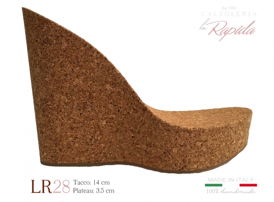 Zeppa in Sughero Tacco 14 cm plateau 3,5 cm