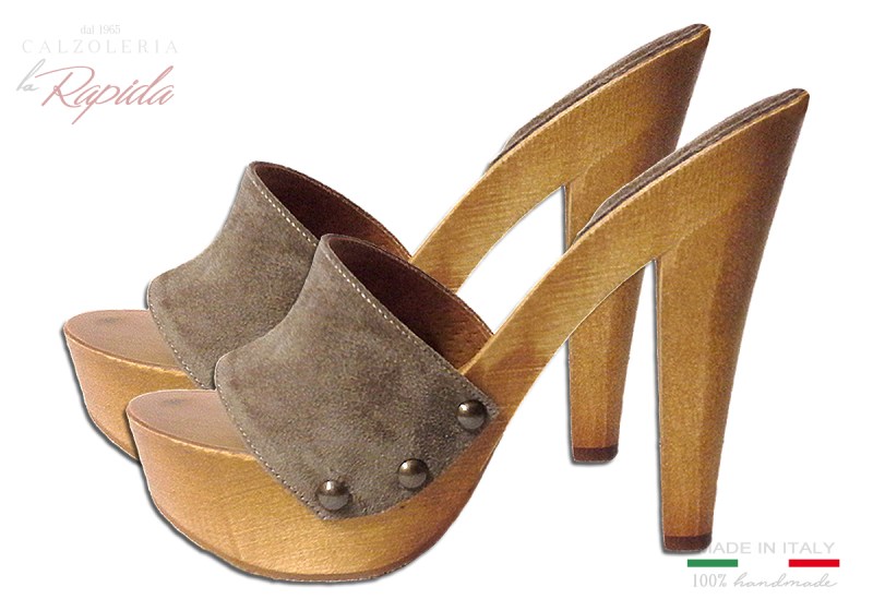 Zoccoli Moda Estivi 2024 Tacco Alto in Legno