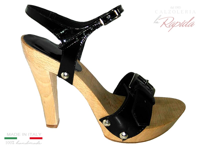 Sandali da donna in legno con tacco alto | LA RAPIDA