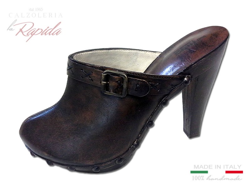 Sabot Mules Clogs Donna Danesi Tacco fine in legno | La Rapida