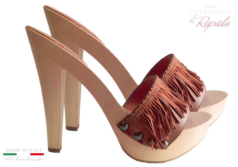 Zoccoli Estate 2024 Glamour Frangia Tacco Alto | La Rapida