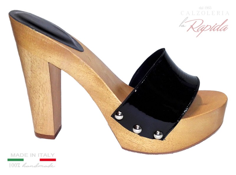 ► Zoccoli Tacco Alto Lucidi Glamour Moda 2024 | LA RAPIDA