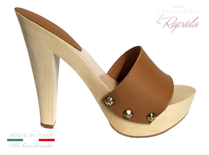 Zoccoli Donna Tacco Fine in Legno Estate Eleganti 