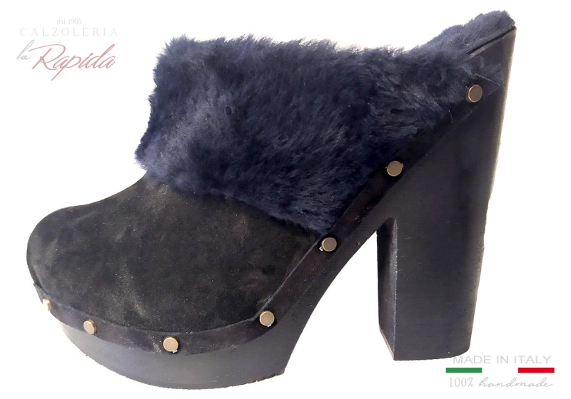 Mules Clogs Fur Zoccoli Pelliccia Invernali