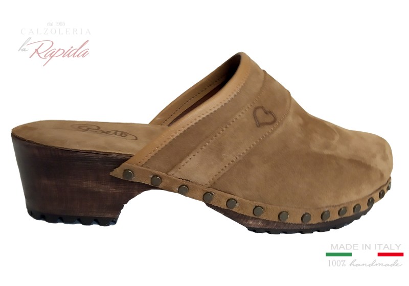 Clogs Donna Legno Zoccoli Svedesi Olandesi in Legno e Pelle