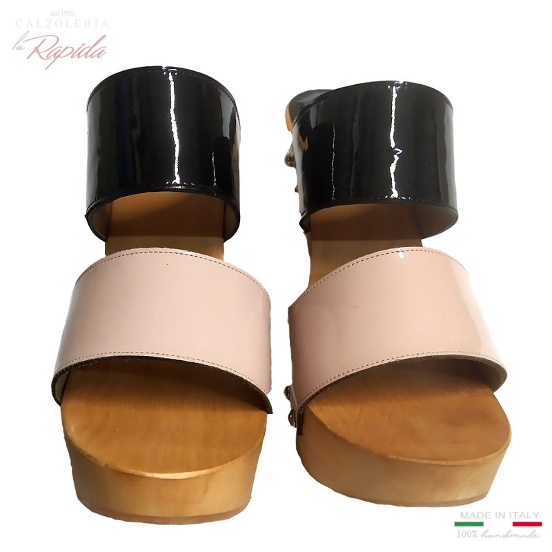 Zoccoli Moda 2024 Alti Donna Doppia Fascia Primavera Estate