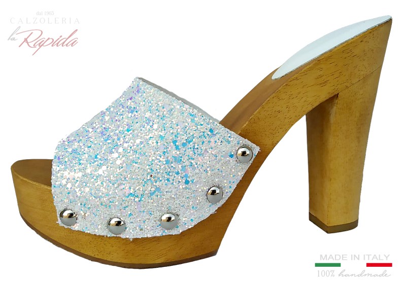 Vendita Zoccoli Glamour Donna Alti in Legno Artigianali Estate 2024 | La Rapida