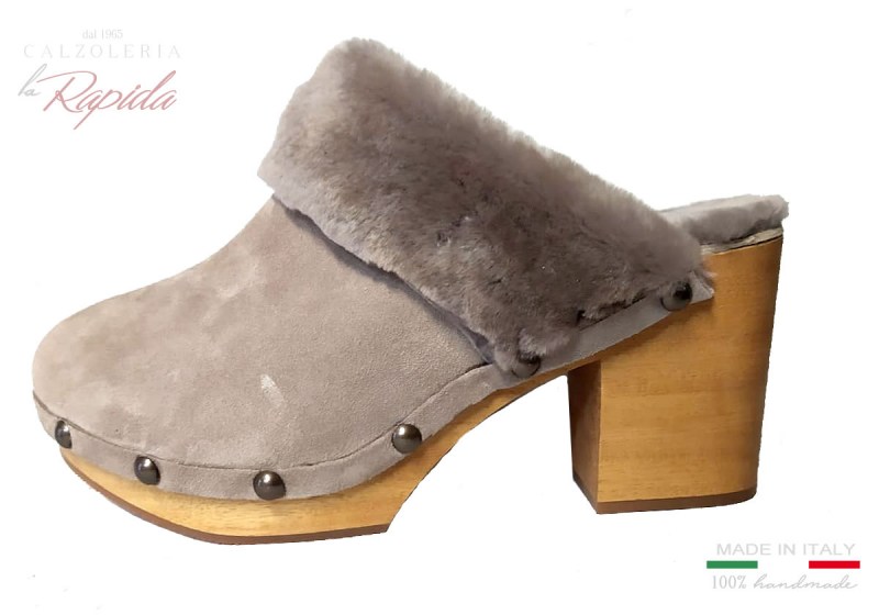 Scarpe Donna Invernali Pelliccia Sabot Autunno 2024