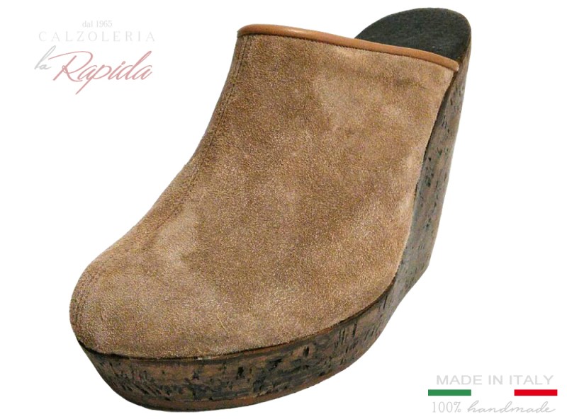 Zeppe Donna Eleganti Camoscio Beige Estate