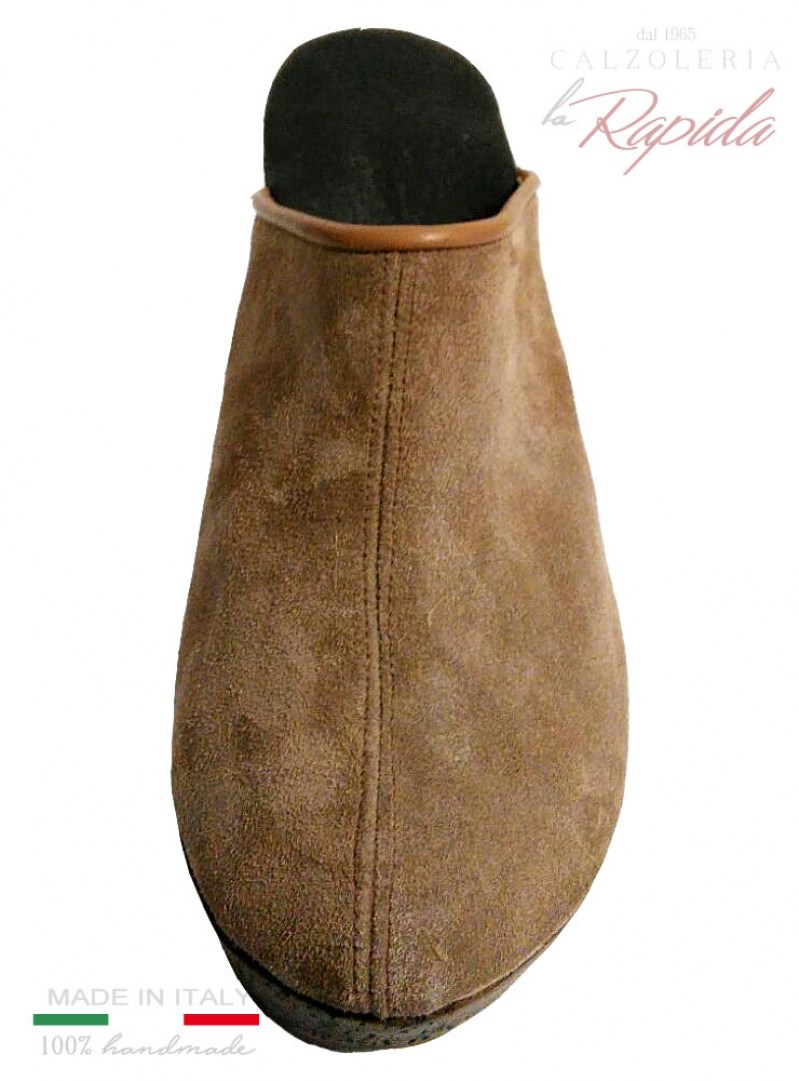 Zeppe Donna Chiuse in Sughero e Pelle Artigianali su Misura